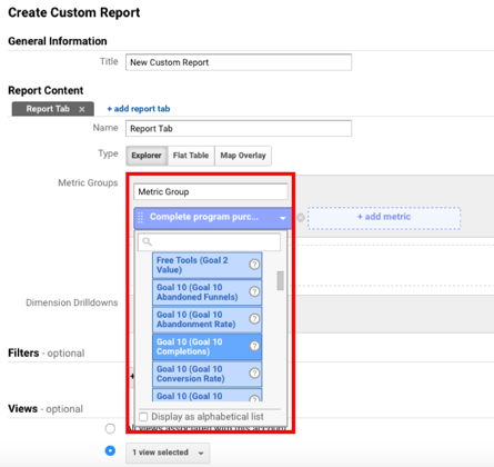 Create Custom Report