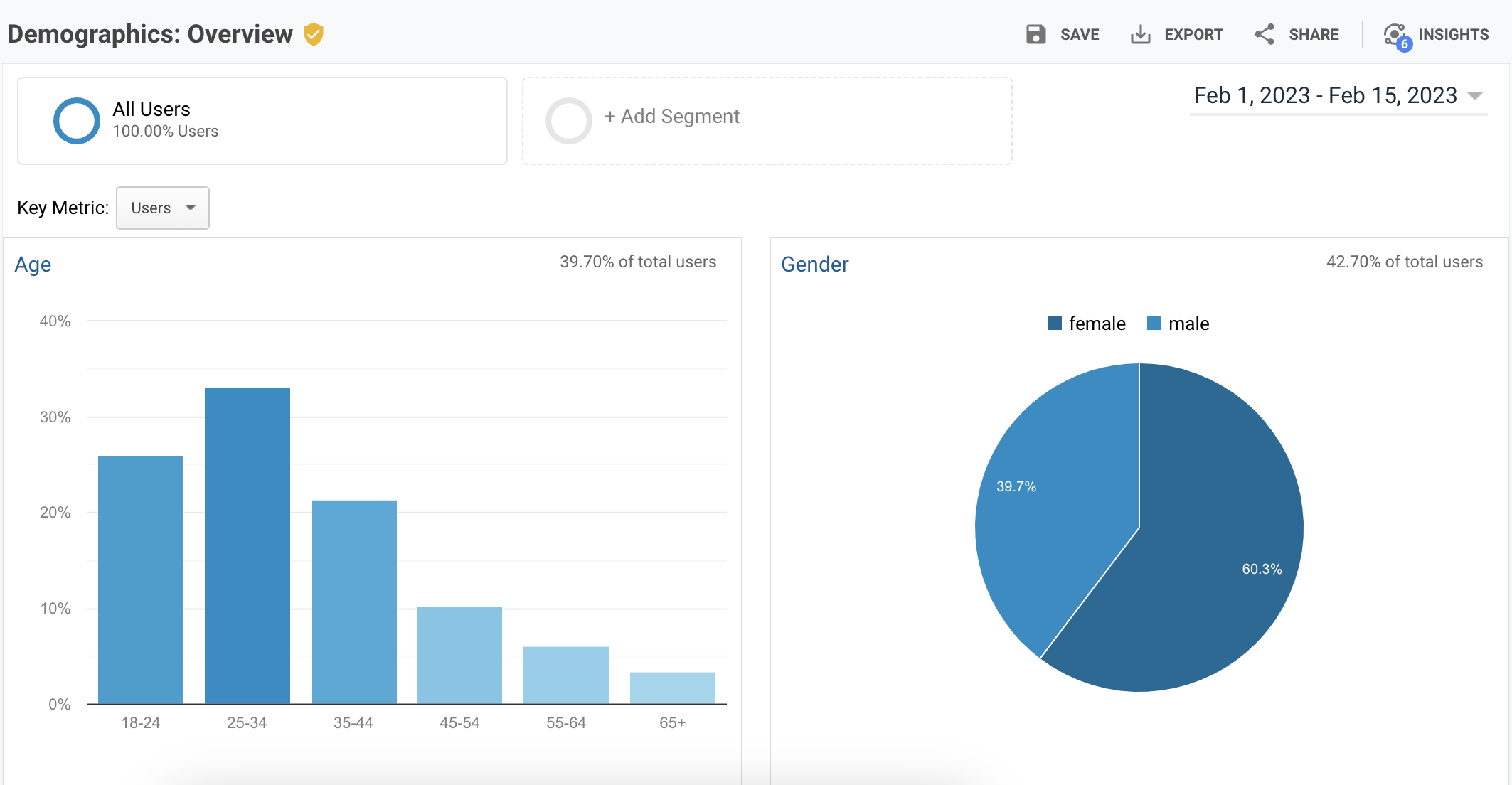 Google Analytics demographic information