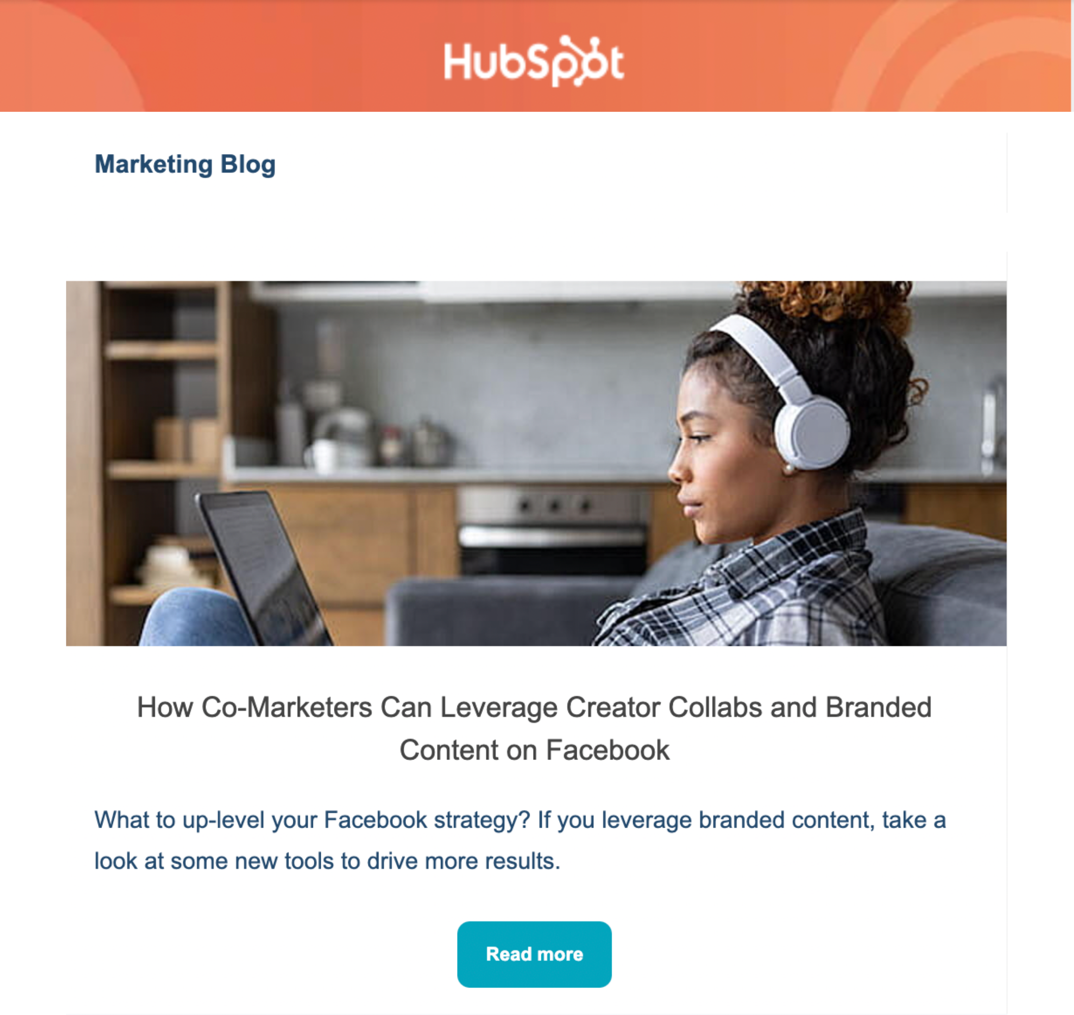 HubSpot marketing blog email newsletter screenshot